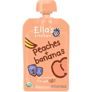 Ella's Kitchen Peaches Banana Puree 3.5Oz Pack of 12 - All