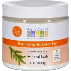 Aura Cacia Balsam Fir Aromatherapy Mineral Bath Warming 16 Oz Pack of 2 - All