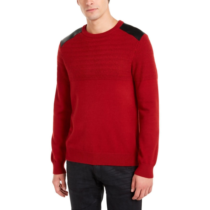 leather sweater mens