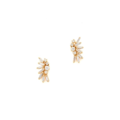 Suzanne Kalan Fireworks 18k Gold Diamond Baguette Earrings From Suzanne Kalan Fireworks 18k Gold Diamond Baguette Earrings