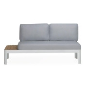 Adelphi 2 Seat Aluminium Outdoor Modular Sofa, White Adelphi 2 Seat Aluminium Outdoor Modular Sofa, White