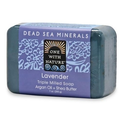 One With Nature Dead Sea Minerals Triple Milled Bar Soap Lavender 