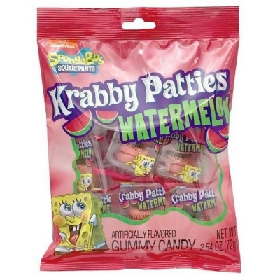 Spongebob Squarepants Krabby Patties Watermelon Gummy Candy 