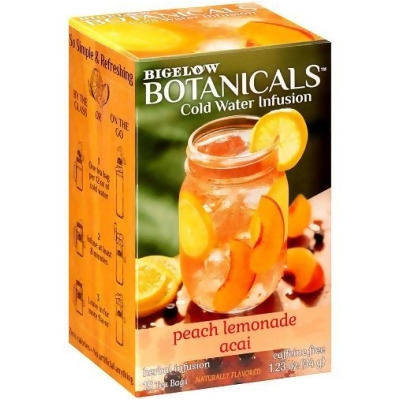 Bigelow Botanicals Cold Water Infusion Tea Peach Lemonade Acai 
