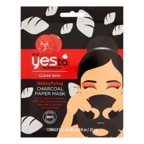 Yes To Tomatoes Detoxifying Charcoal Paper Face Mask
