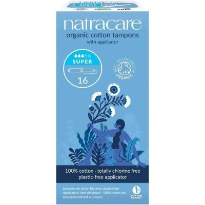 Natracare Organic Cotton Tampons Super with Applicator 