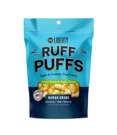 Liberty Ruff Puffs Sweet Potato & Apple Flavor Dog Treats 