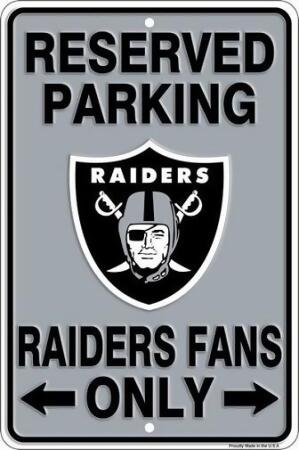 Las Vegas Raiders Parking Only Sign