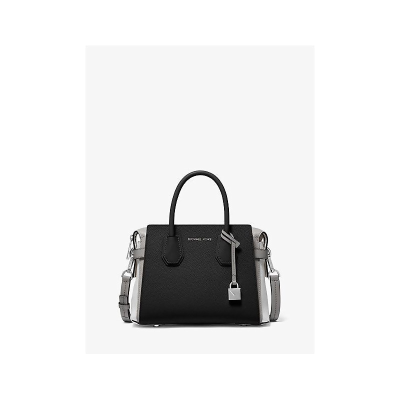 mercer small pebbled leather belted satchel