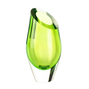 Green Cut Glass Vase - All