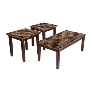 Signature Design by Ashley Theo 3 Piece Occasional Table Set Fsd-ts3-20mb-gg - All