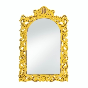 Opulent Distressed Yellow Wall Mirror - All