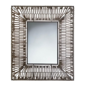 Faux Rattan Rectangular Wall Mirror - All