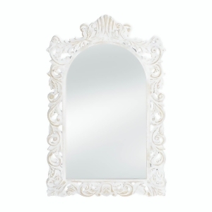 Grand Distressed White Wall Mirror - All