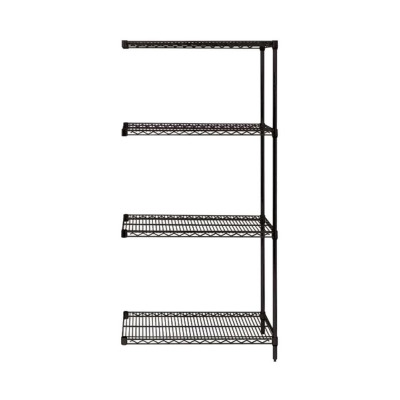Quantum Wire Shelving 4 Shelf Add On Unit 24 X 72 86 Black Quantum Wire Shelving 4 Shelf Add On Unit 24 X 72 86 Black From Here2 At Com
