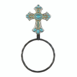 Turquoise Cross Towel Ring - All