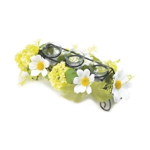 Blooming Faux Daisy Candle Holder - All