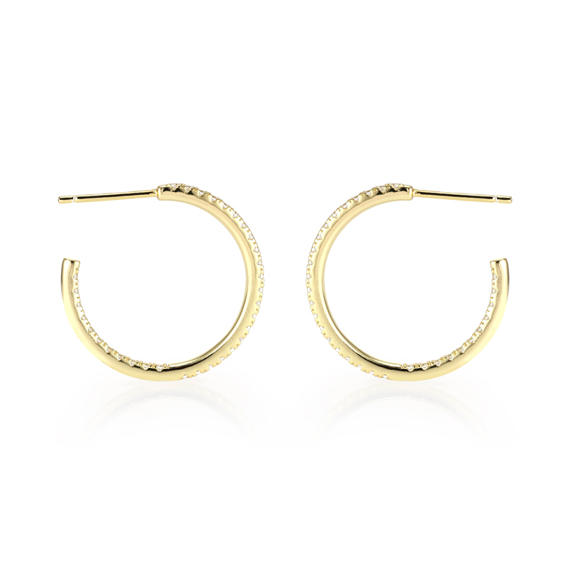SOPHIE - Pave CZ Hoop Earrings