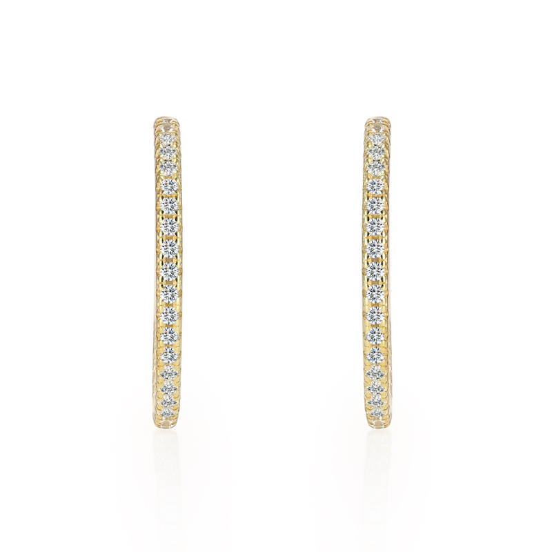 SOPHIE - Pave CZ Hoop Earrings