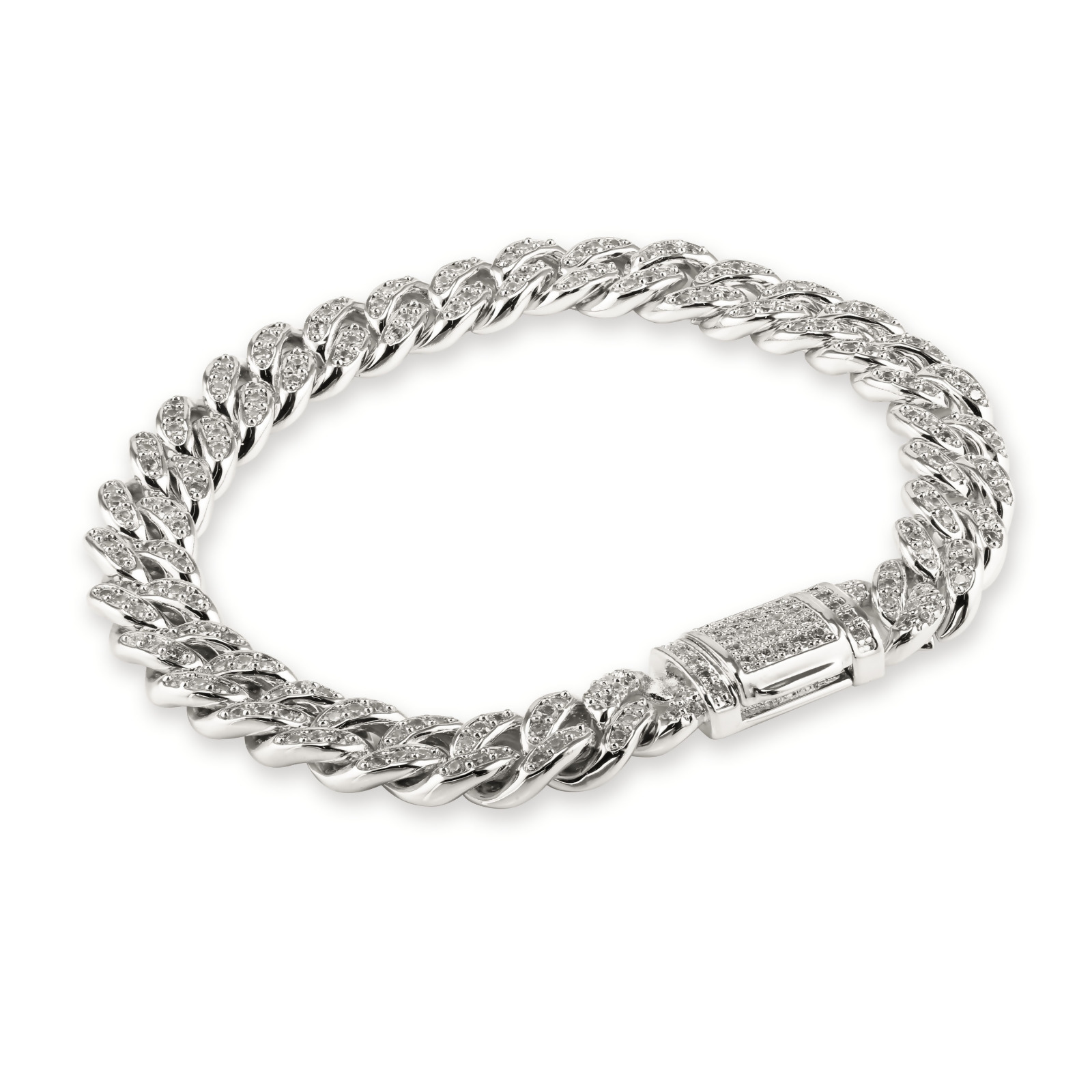 SELENA – Pave Cuban Link Bracelet