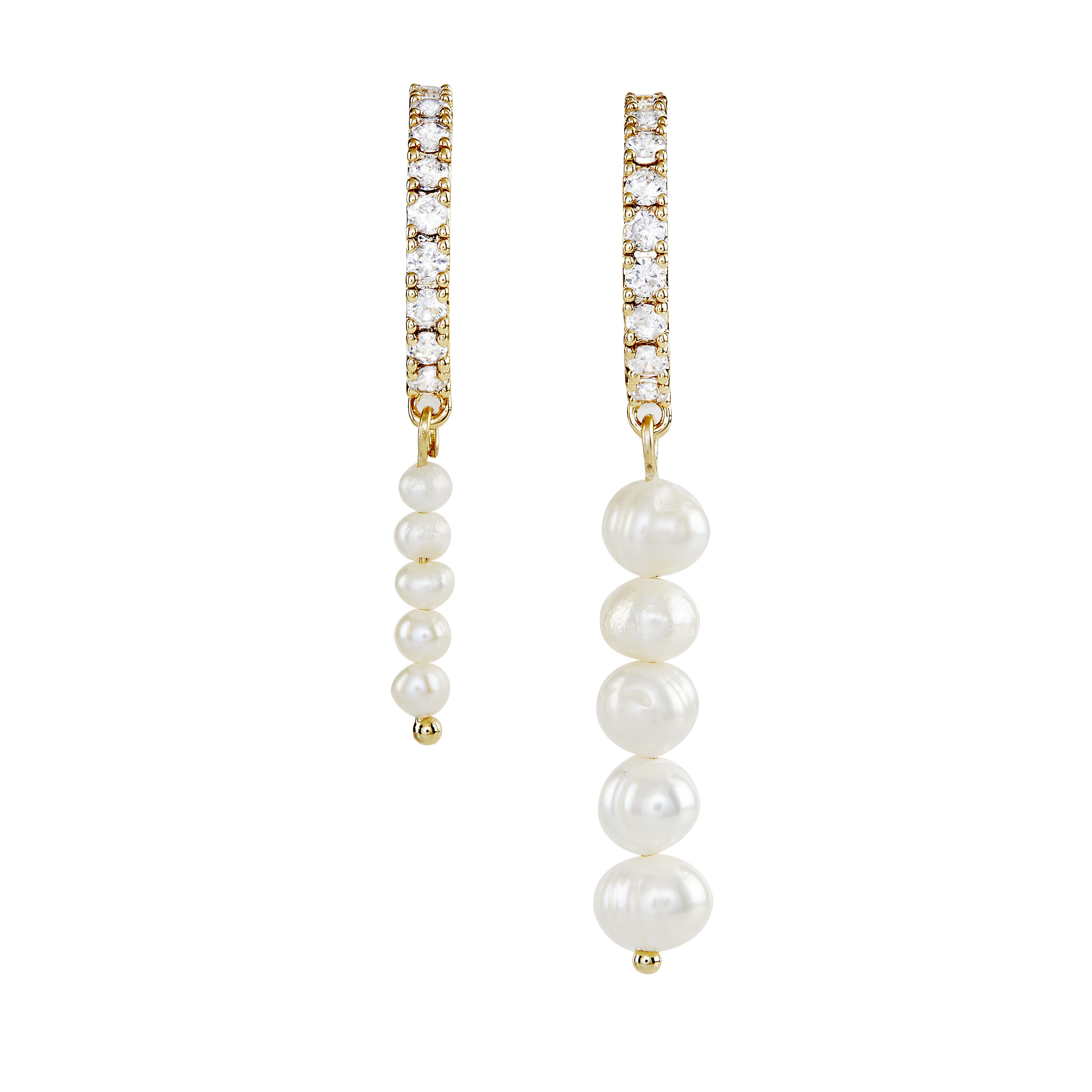 OLSEN - Mismatch Freshwater Pearl Earrings