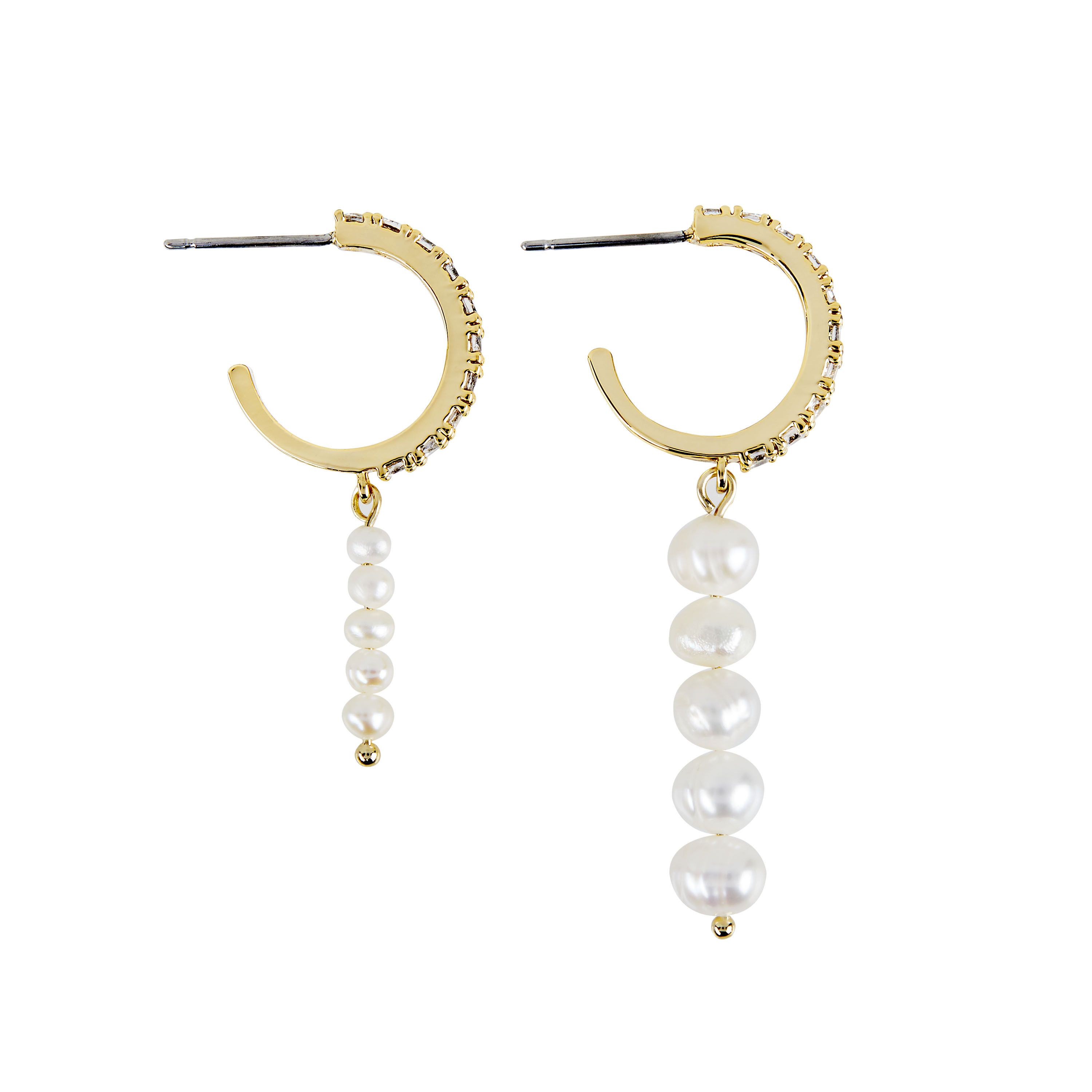 OLSEN - Mismatch Freshwater Pearl Earrings