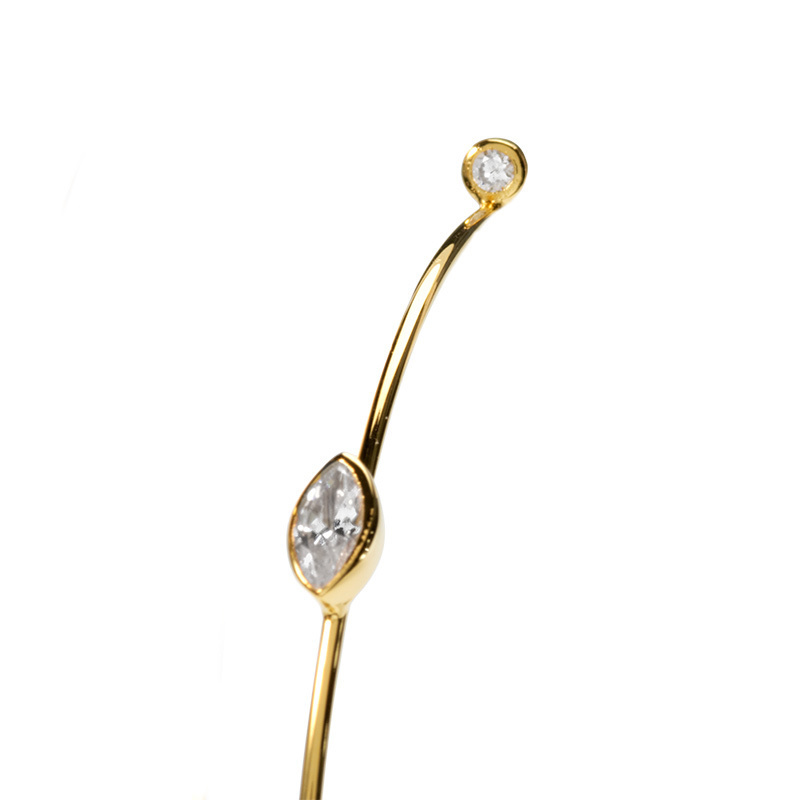 JEN - Slender Marquise Hoops Blow Out Special