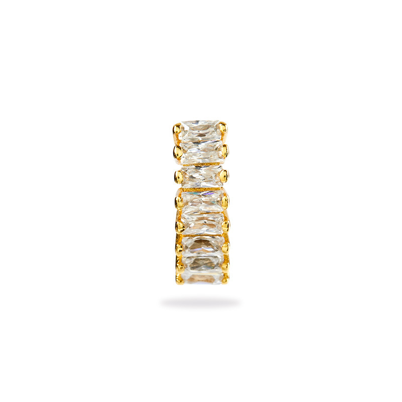 GEO - Mini Baguette Huggie Earrings