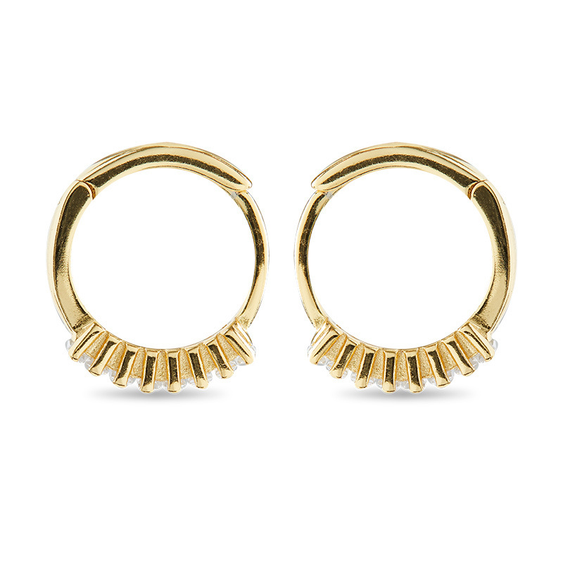 GEO - Mini Baguette Huggie Earrings
