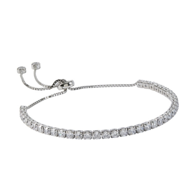 VIOLET – Bracelet tennis taille ronde