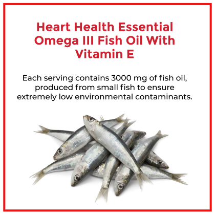 Heart Health Essential Omega III Fish Oil With Vitamin E