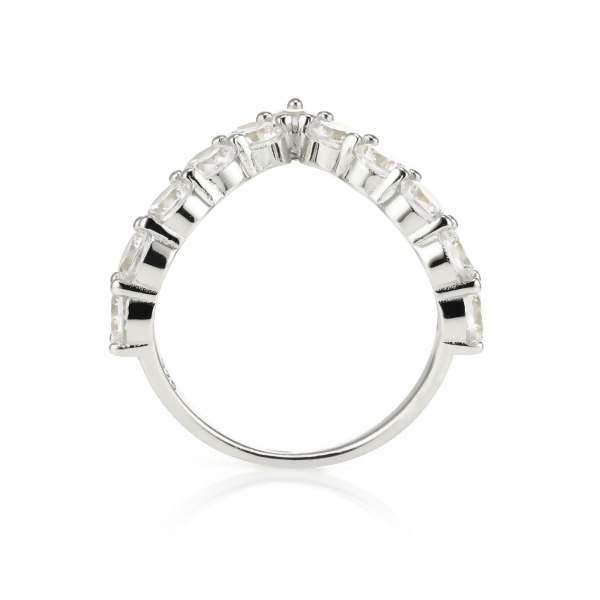 CHERI - V形包鑲鑽戒指