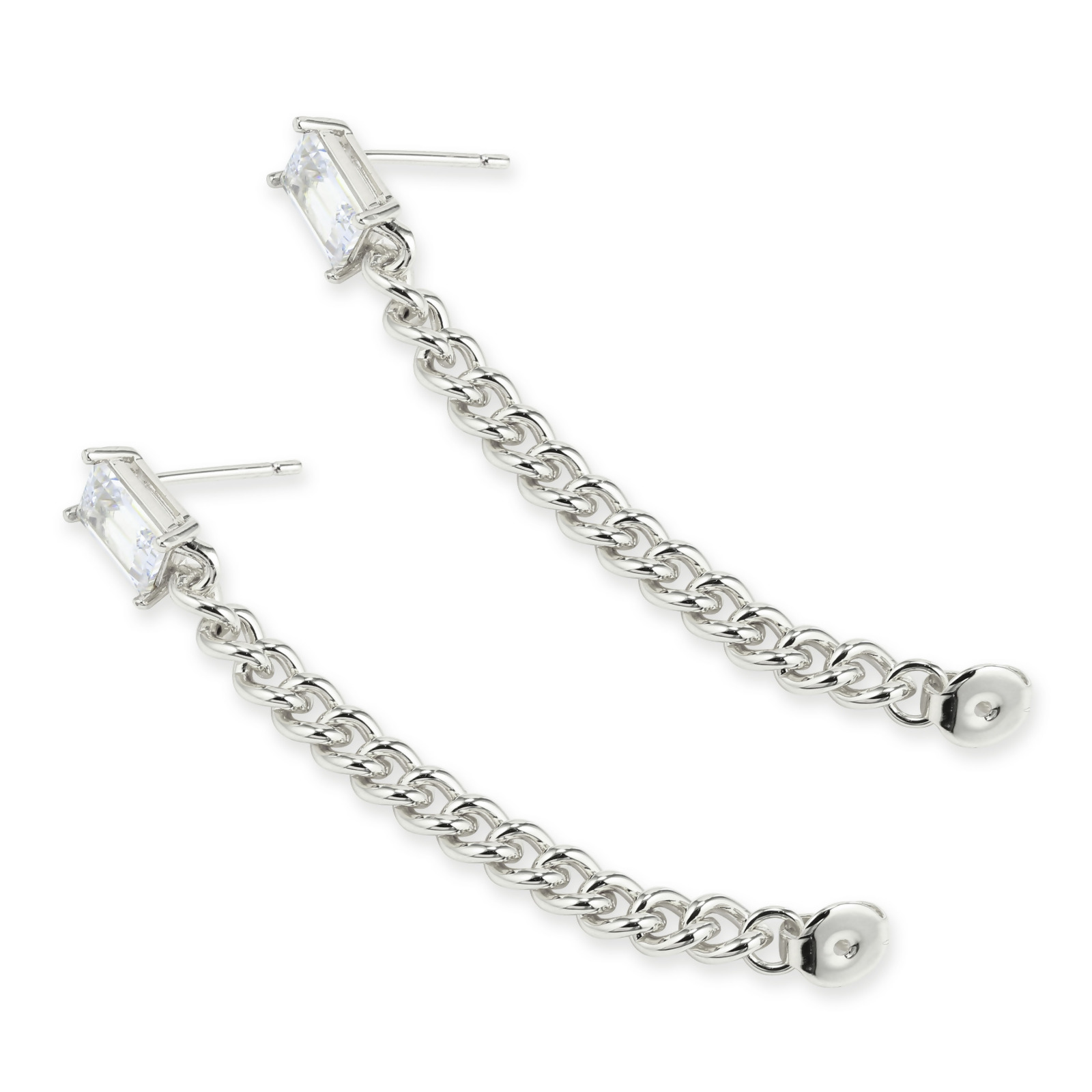 EMERSON – Emerald Cut Rope Loop Earrings
