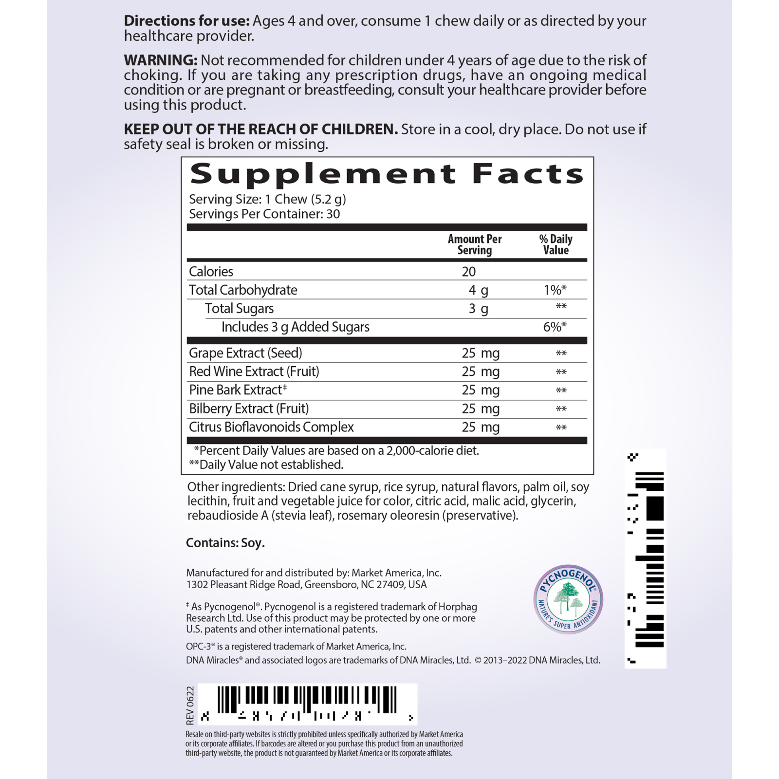 DNA Miracles OPC-3® Chews