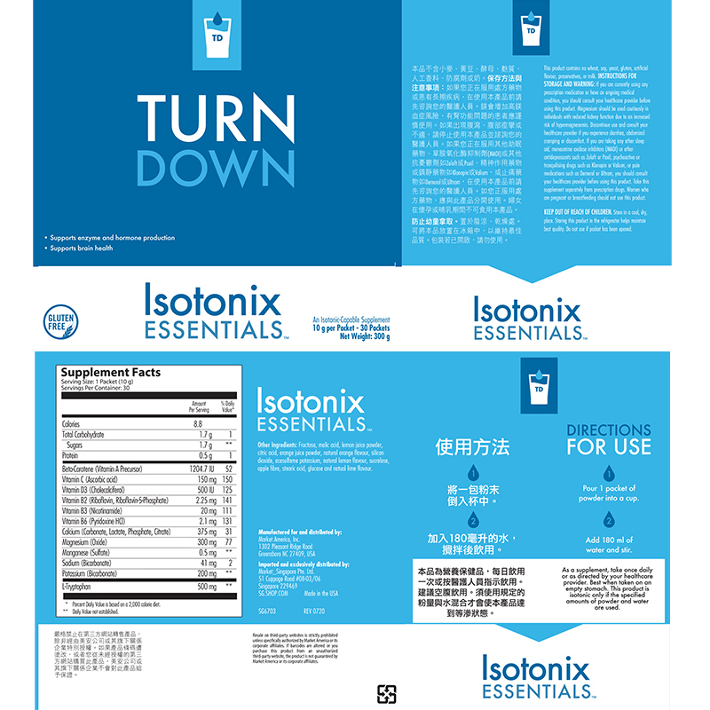Isotonix Essentials® Turn Down