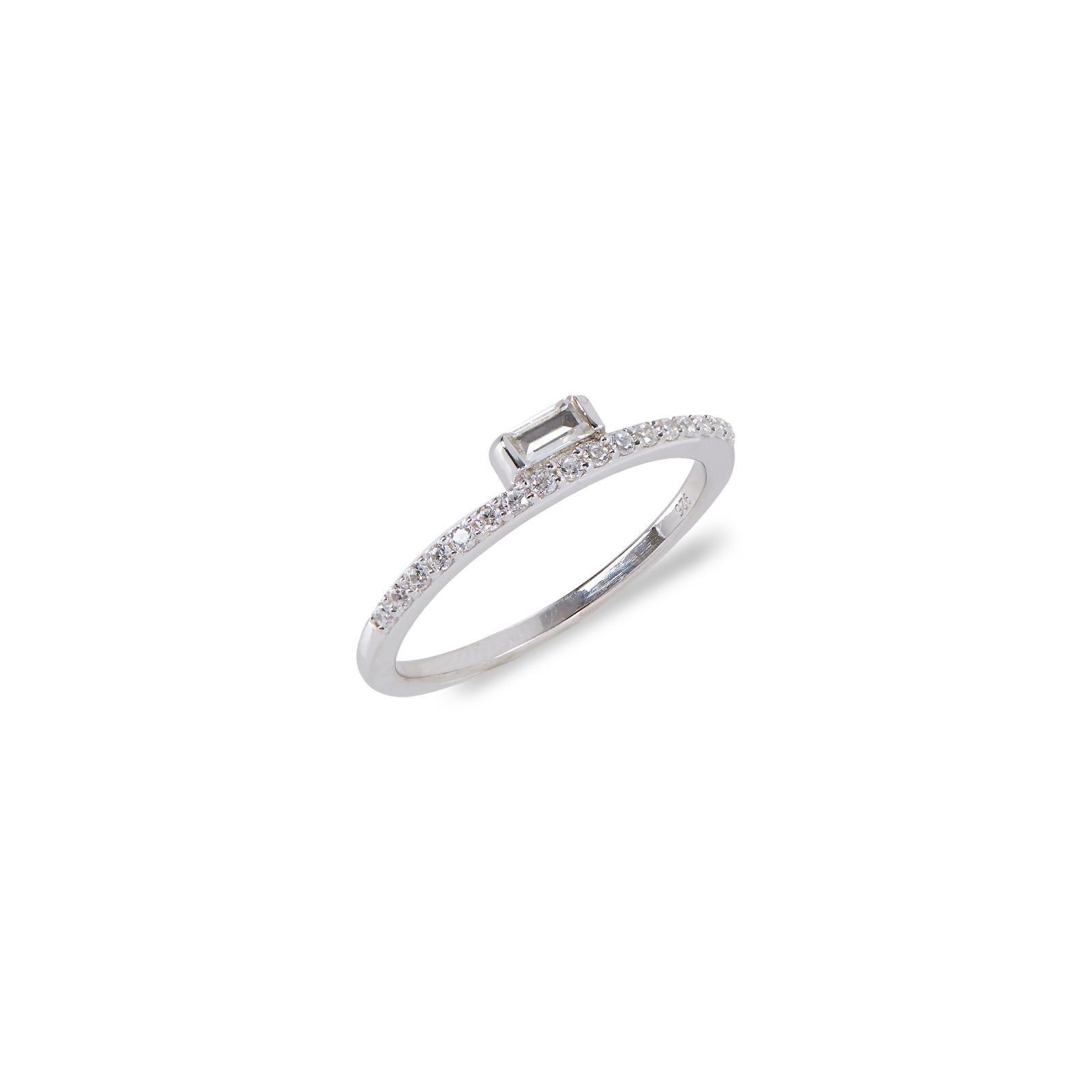 CELIA - Baguette Ring With Sparkle - Final Sale