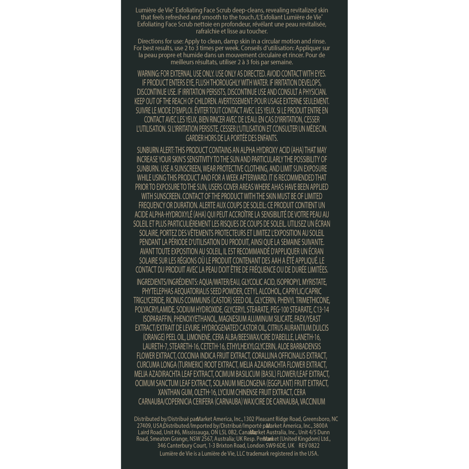 Lumière de Vie® Exfoliating Face Scrub