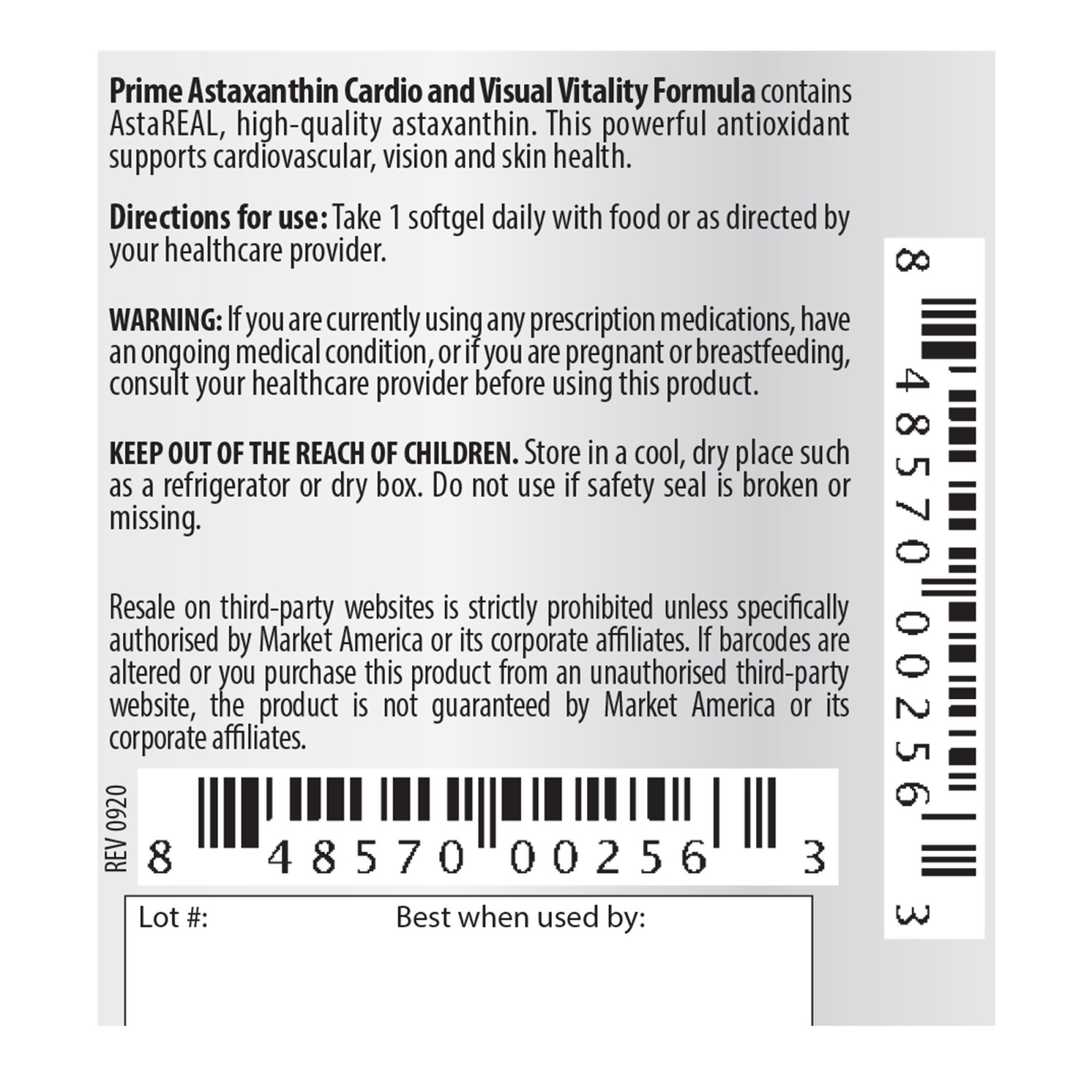 Prime™ Astaxanthin Cardio and Visual Vitality Formula