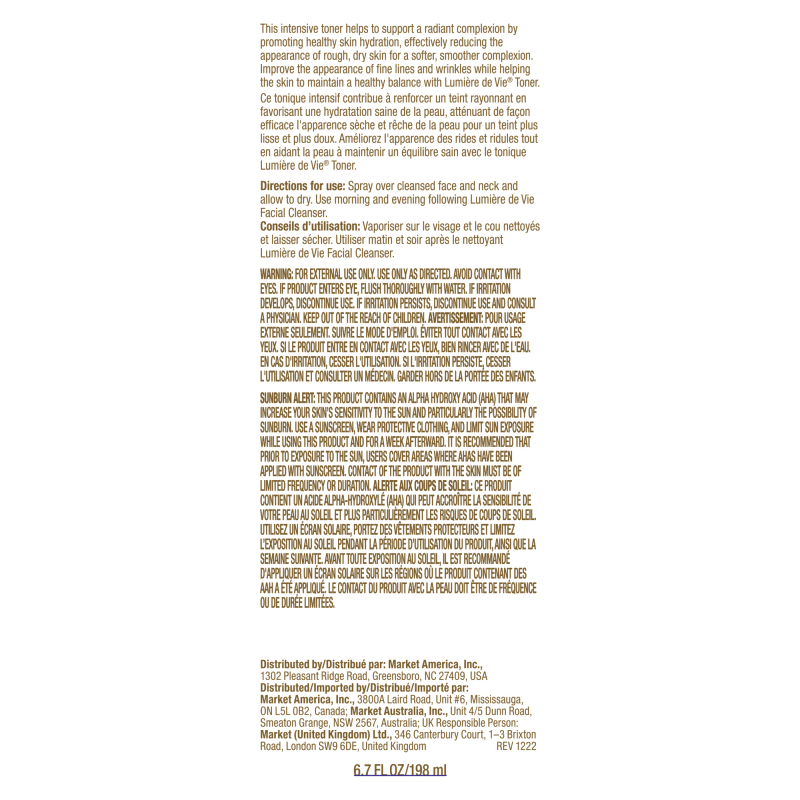 Lumière de Vie&reg; Toner