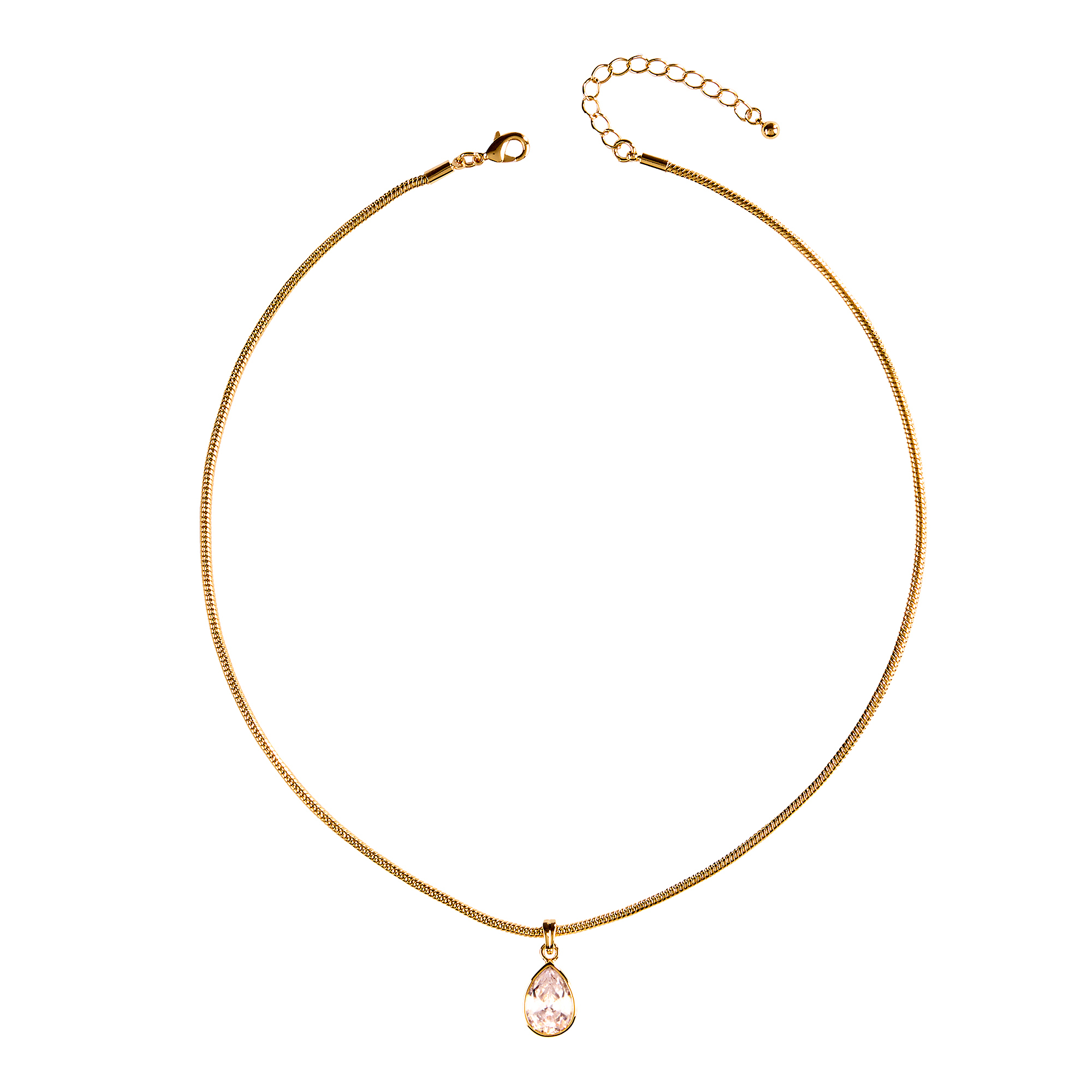 GEORGINA – Bezel Set Pear Necklace