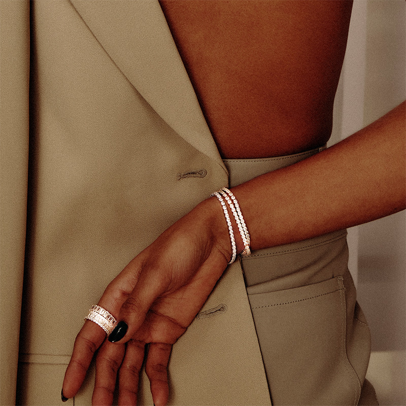 VIOLET - Round Cut Tennis Bracelet