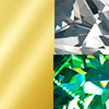 Gold with Clear Green Gem