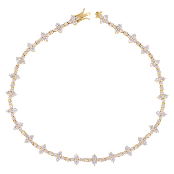 LAYERED X ELLE WISTERIA - Clover Station Tennis Necklace