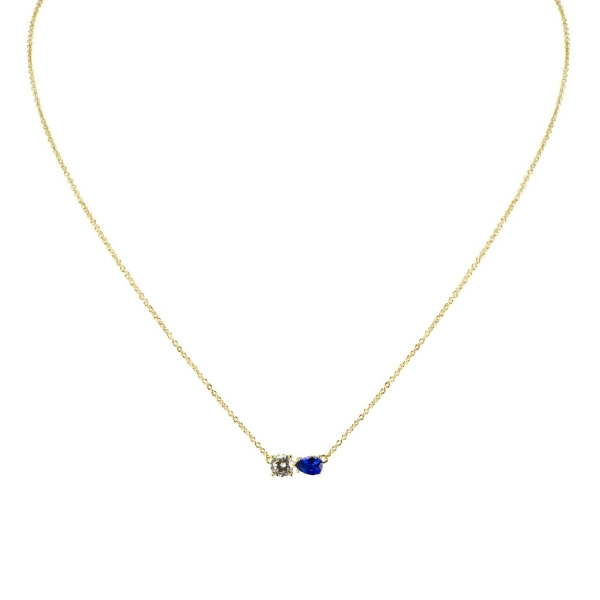 LAYERED X ELLE THE MEDITERRANEAN - Dual Stone Necklace