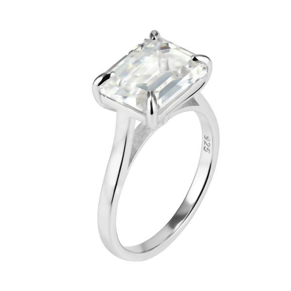 Final Sale - LAYERED X ELLE ROSE - Emerald Cut Solitaire Ring