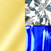 Gold with Clear and Blue Gem