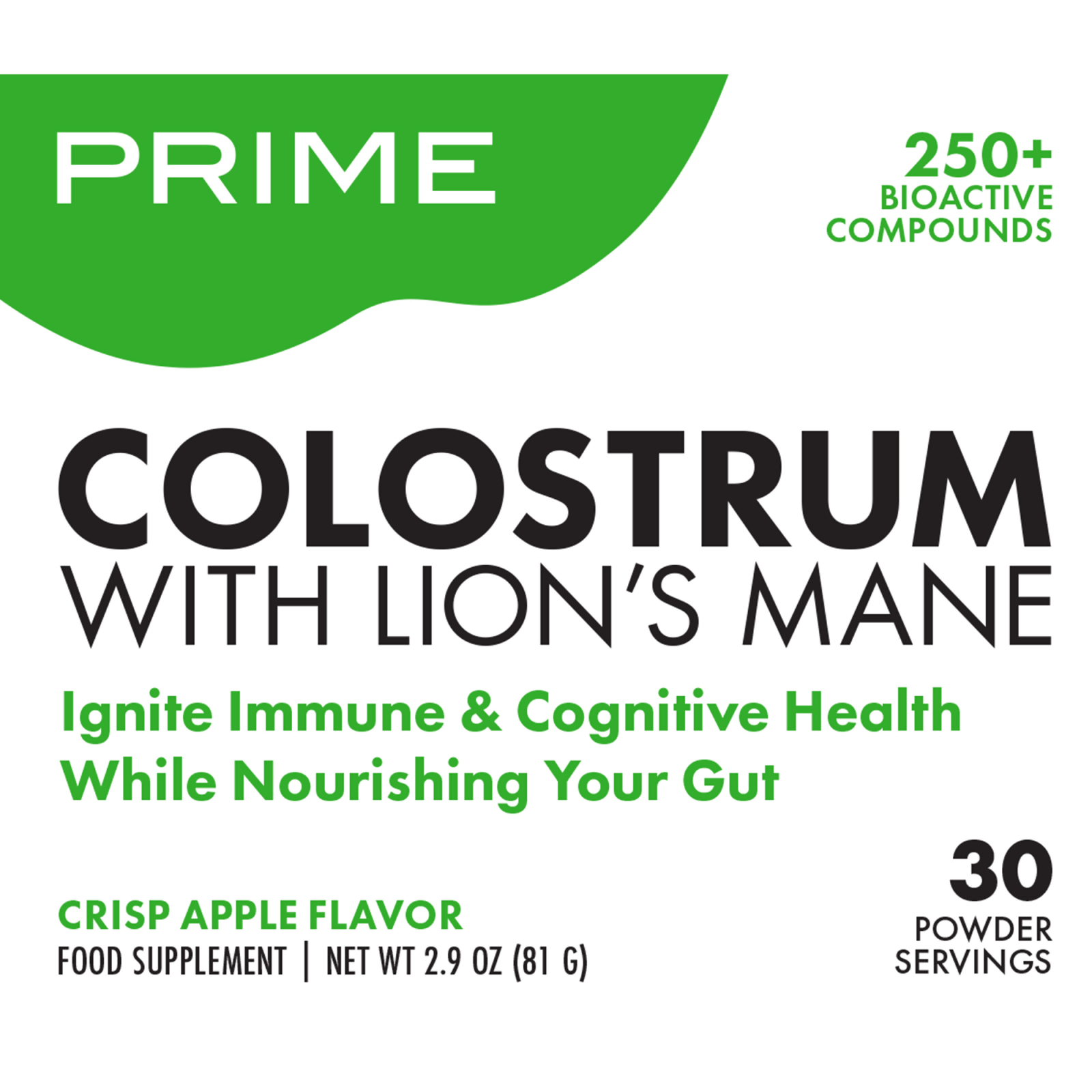 Prime™牛初乳粉（含猴頭菇）