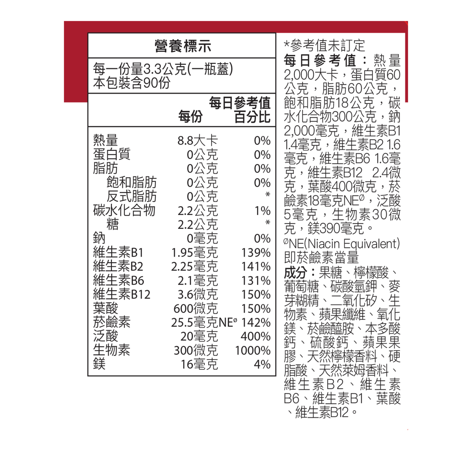 愛尚它®複方維生素B粉末