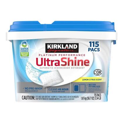 Kirkland Signature 科克蘭 洗碗機專用清潔錠 115入 