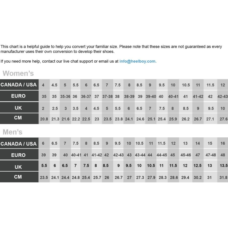 Cole haan size chart Clearance